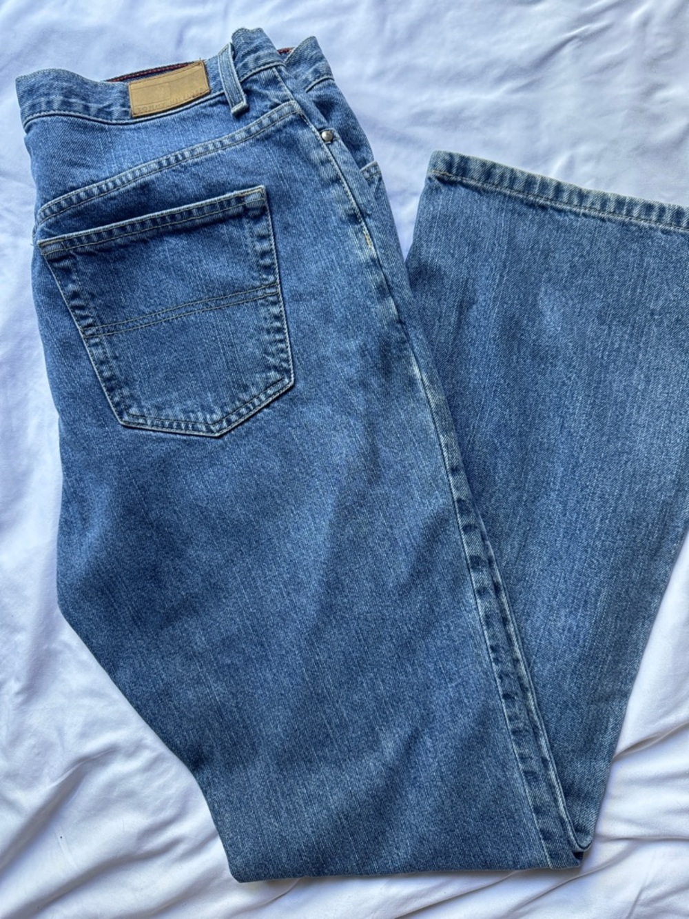 Tommy Hilfiger Light Blue Denim Jeans with Signature Flag Size 12